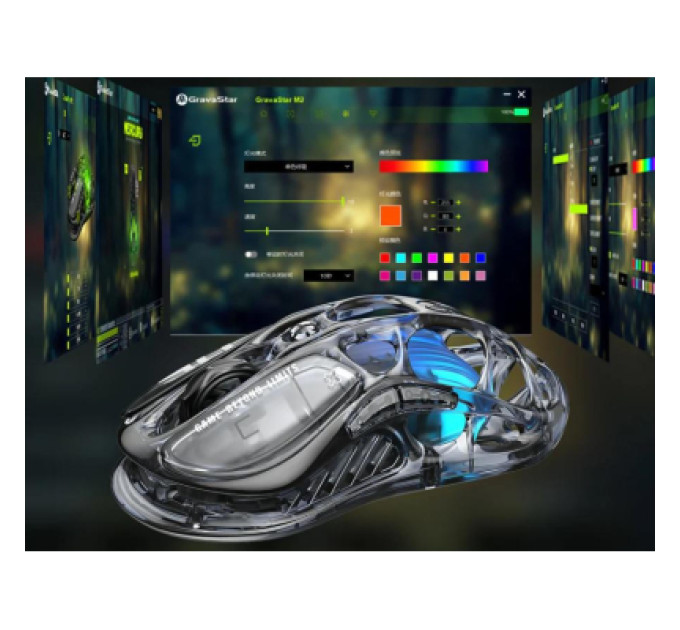 GravaStar Мишка GravaStar Mercury M2 Transparent Black (GRAVASTARM2_XTAL_BLK)