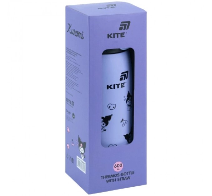 Kite Термокружка Kite 1262 з трубочкою 600 мл HK (HK25-1262)