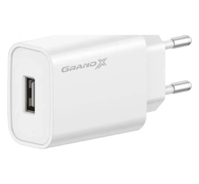 Grand-X Зарядний пристрій Grand-X Quick Charge QС3.0, + cable USB -> Type C 1m white (CH-550WT)