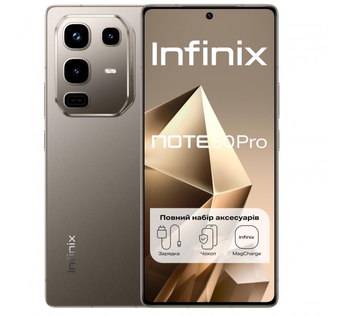 Infinix Смартфон Infinix Note 50 Pro X6855 8/256GB Titanium Grey