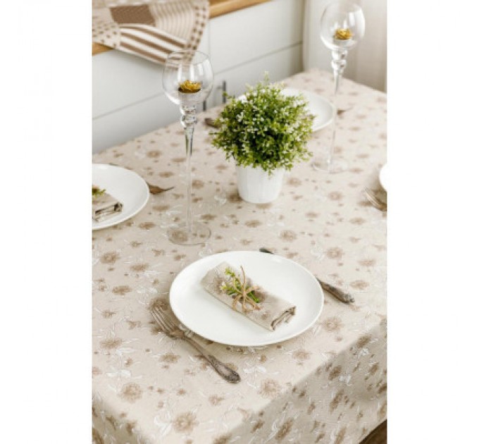Прованс Скатертина Прованс Квіти беж Господиня 180х136 см (4823093450912)