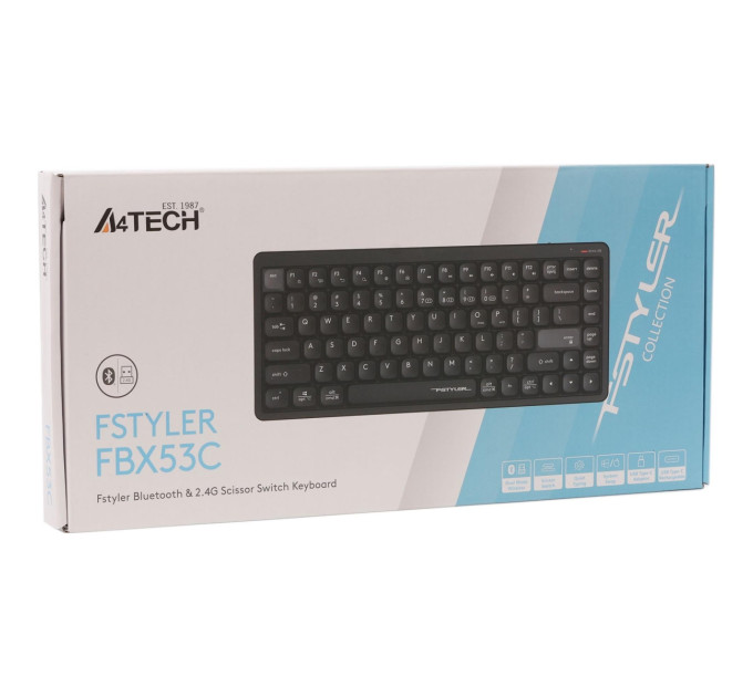 A4Tech Клавіатура бездротова A4Tech FBX53C Black