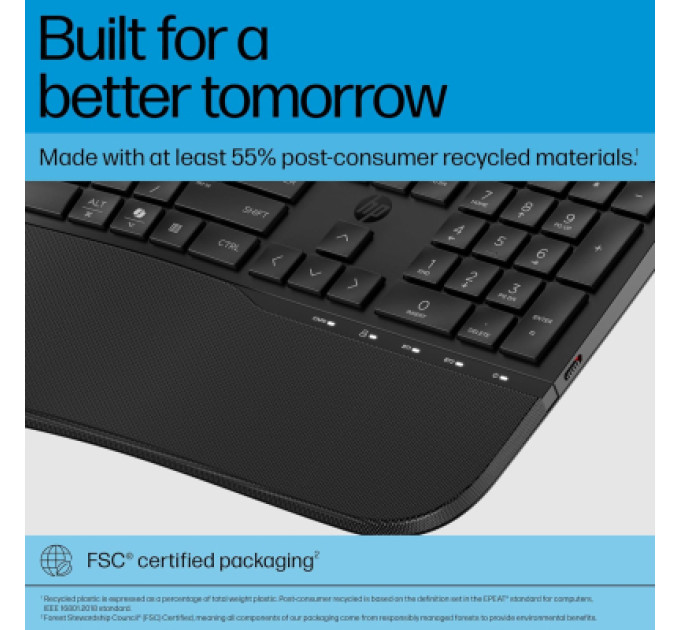 HP Клавіатура HP 680 Comfort Dual-Mode UA Black (8T6L8AA)