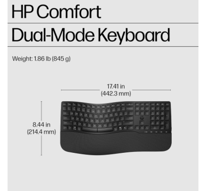 HP Клавіатура HP 680 Comfort Dual-Mode UA Black (8T6L8AA)