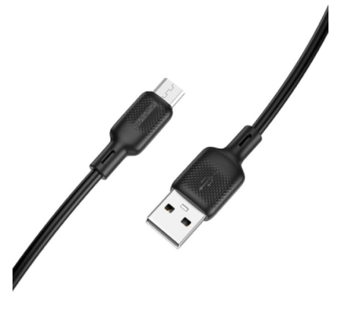 BOROFONE Дата кабель USB 2.0 AM to Micro 5P 3.0m Lenny silicone BX113 black BOROFONE (6941991115547)