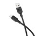 BOROFONE Дата кабель USB 2.0 AM to Micro 5P 3.0m Lenny silicone BX113 black BOROFONE (6941991115547)