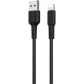BOROFONE Дата кабель USB 2.0 AM to Lightning 1.0m 2.4A silicone BX30 black BOROFONE (6931474706867)