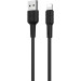 BOROFONE Дата кабель USB 2.0 AM to Lightning 1.0m 2.4A silicone BX30 black BOROFONE (6931474706867)