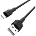 BOROFONE Дата кабель USB 2.0 AM to Lightning 1.0m 2.4A silicone BX30 black BOROFONE (6931474706867)