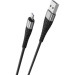 BOROFONE Дата кабель USB 2.0 AM to Lightning 1.0m 2.4A nylon BX32 black BOROFONE (6931474710413)