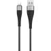 BOROFONE Дата кабель USB 2.0 AM to Lightning 1.0m 2.4A nylon BX32 black BOROFONE (6931474710413)