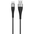 BOROFONE Дата кабель USB 2.0 AM to USB-C 1.0m 2.4A nylon BX32 black BOROFONE (6931474710451)