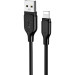 BOROFONE Дата кабель USB 2.0 AM to Lightning 1.0m 2.4A silicone BX42 black BOROFONE (6931474736727)