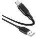 BOROFONE Дата кабель USB 2.0 AM to Lightning 1.0m 2.4A silicone BX42 black BOROFONE (6931474736727)