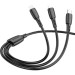 BOROFONE Дата кабель USB 2.0 AM to Lightning+USB-C+Micro 5P 1.0m 2A PVC BX71 black BOROFONE (6974443384543)