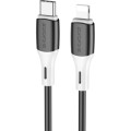BOROFONE Дата кабель USB-C to Lightning 1.0m 3A 20W silicone BX79 black BOROFONE (6974443384727)