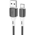 BOROFONE Дата кабель USB 2.0 AM to USB-C 1.0m 3A silicone BX79 black BOROFONE (6974443384789)