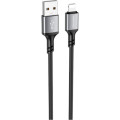 BOROFONE Дата кабель USB 2.0 AM to Lightning Famous silicone BX83 black BOROFONE (6974443386356)