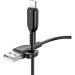 BOROFONE Дата кабель USB 2.0 AM to Lightning 1.0m 2.4A PVC BX91 black BOROFONE (6974443389883)