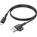 BOROFONE Дата кабель USB 2.0 AM to Lightning 1.0m 2.4A PVC BX91 black BOROFONE (6974443389883)