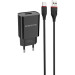 BOROFONE Зарядний пристрій BOROFONE BA20A Sharp USB + cable USB to USB-C 10.5W Black (6931474702142)