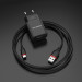 BOROFONE Зарядний пристрій BOROFONE BA20A Sharp USB + cable USB to USB-C 10.5W Black (6931474702142)