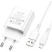 BOROFONE Зарядний пристрій BOROFONE BA74A Aspirer USB + cable USB to Micro 5P White (6974443388664)