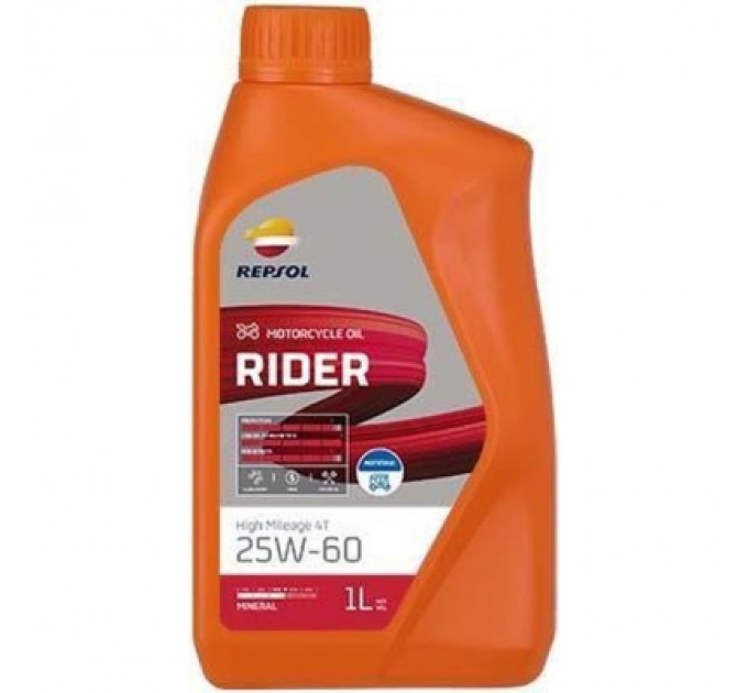 REPSOL Моторна олива REPSOL RIDER HIGH MILEAGE 4T 25W-60 1л (RPP2132VHC)