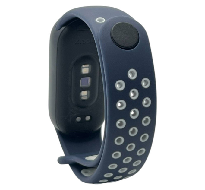 BeCover Ремінець BeCover Vents Style для Xiaomi Mi Smart Band 9 Blue White (711987)
