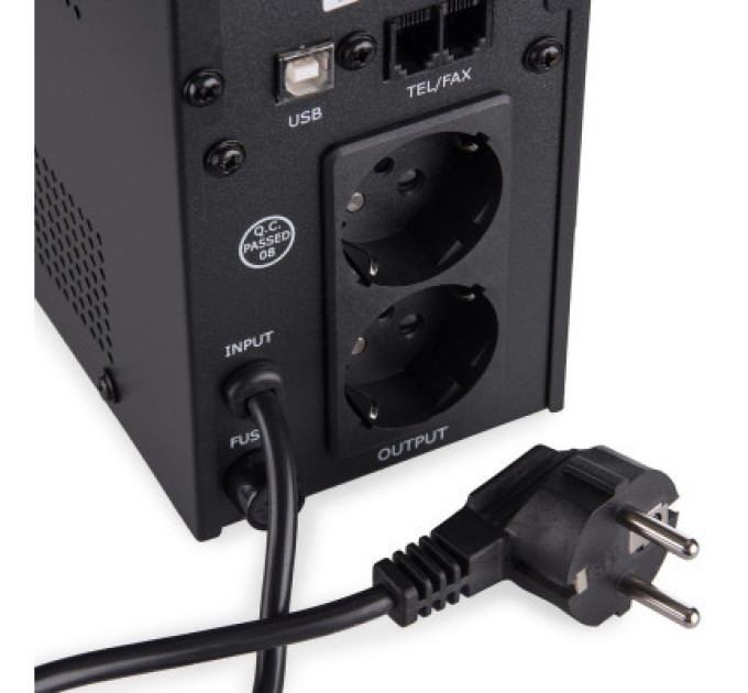 Vinga Пристрій безперебійного живлення Vinga LED 800VA metal case with USB (VPE-800MU)