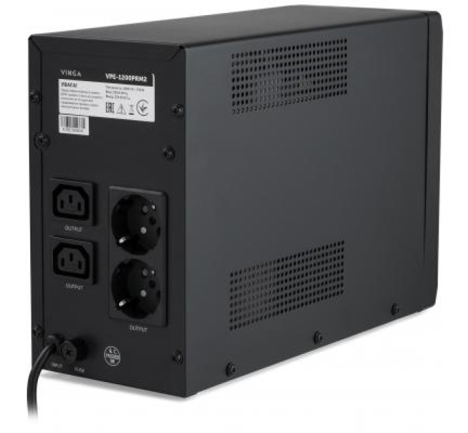 Vinga Пристрій безперебійного живлення Vinga LED 1200VA ( VPE-1200PRM2 ) (VPE-1200PRM2)