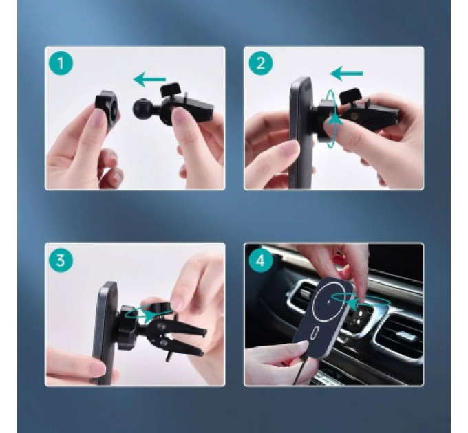 Choetech Зарядний пристрій Choetech QI 15W compatible MagSafe (T200-F-201BK)