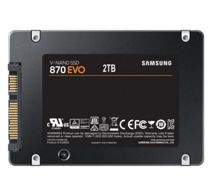 Накопичувач SSD 2.5" 2TB 870 EVO Samsung (MZ-77E2T0BW)