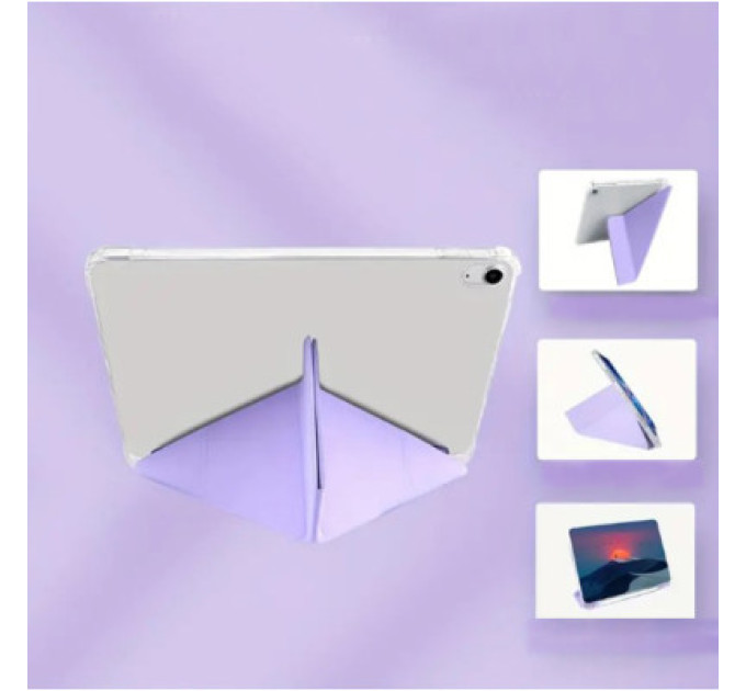 BeCover Чохол до планшета BeCover Ultra Slim Origami Transparent Apple Pencil Apple iPad Air (4/5) 2020/2022 10.9" Purple (711105)