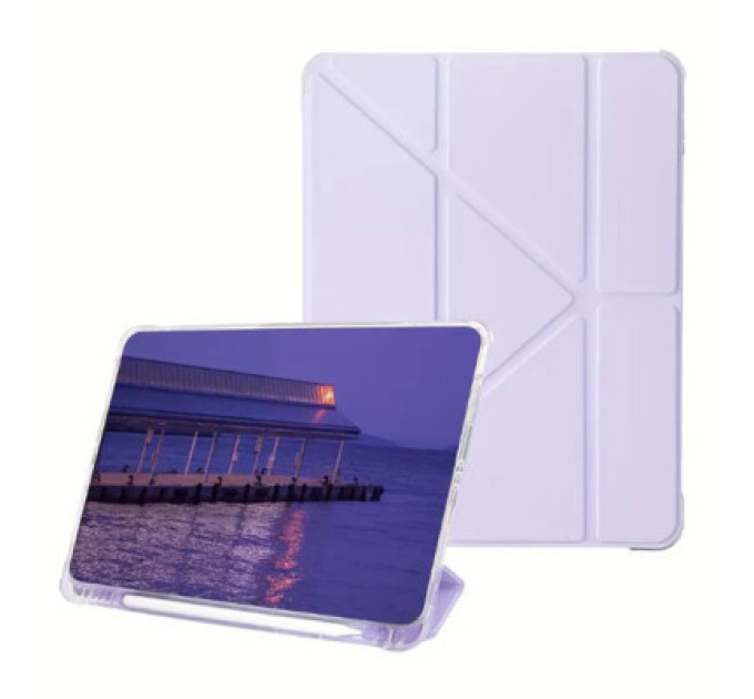 BeCover Чохол до планшета BeCover Ultra Slim Origami Transparent Apple Pencil Apple iPad Air (4/5) 2020/2022 10.9" Purple (711105)