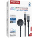 Promate Кабель Promate USB Type-C - USB Type-C (M/M) Lightning 27W 60W Apple MagSafe 1 2.5W, 4A, 1.5 м, Black (icharge-trio.black)