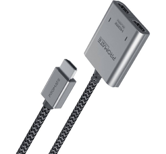 Promate Адаптер Promate HDMI - 2xHDMI (M/F) 1 м Black (mediasplit-h2.black)