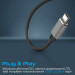 Promate USB-хаб Promate LiteHub-4 USB Type-C Grey