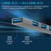 Promate USB-хаб Promate LiteHub-4 USB Type-C Grey