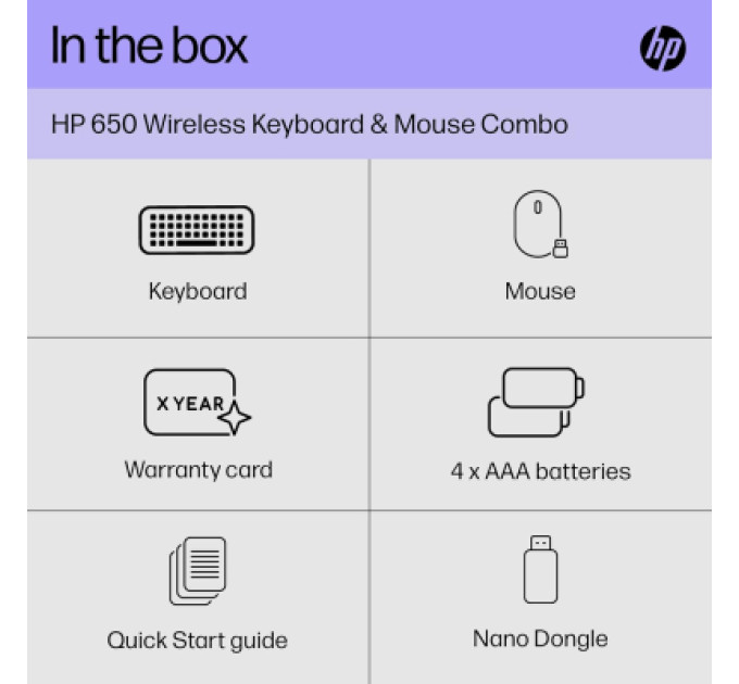 HP Комплект HP 650 Wireless UA Black (4R013AA)