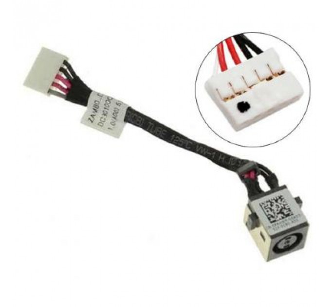 Роз'єм живлення ноутбука з кабелем Dell PJ726 (7.4mm x 5.0mm + center pin), 5-pin (A49106)
