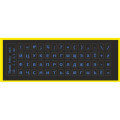 BestKey Наклейка на клавіатуру BestKey мініатюрна непрозора чорна, 56, блакитний (BKm4BLU/042)