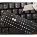 BestKey Наклейка на клавіатуру BestKey мініатюрна непрозора чорна, 56, білий (BKm4WHI/045)