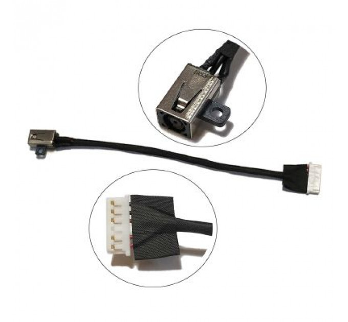 Роз'єм живлення ноутбука з кабелем Dell PJ979 (4.5mm x 3.0mm + center pin), 6(5)-p (A49097)