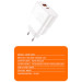 WUW Зарядний пристрій WUW C209 1xUSB-C PD45W + 1xUSB QC3.0 18W White (WUW-C209)
