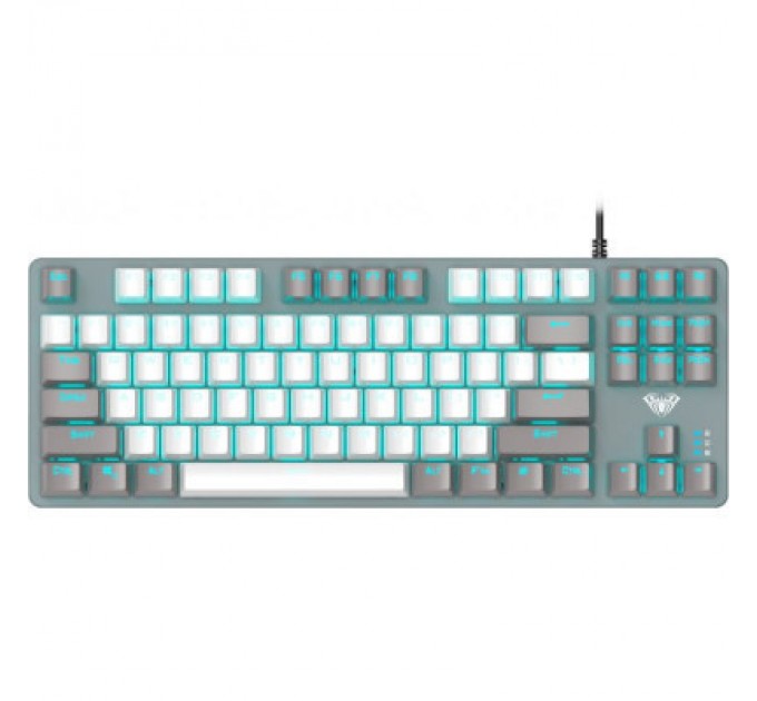Aula Клавіатура Aula F3287 Keycap KRGD Blue USB UA Grey/White (6948391240954)