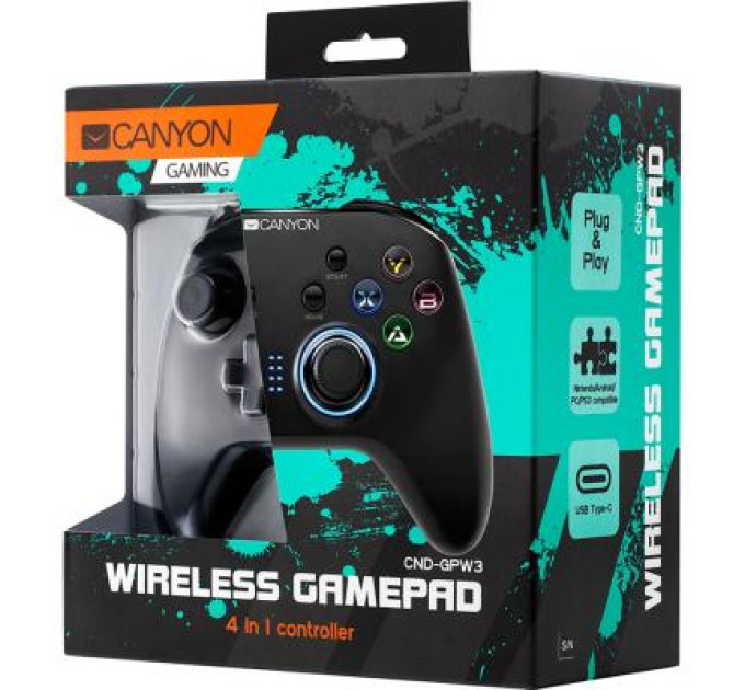 Canyon Геймпад Canyon CND-GPW3 Wireless android/PC Black (CND-GPW3)