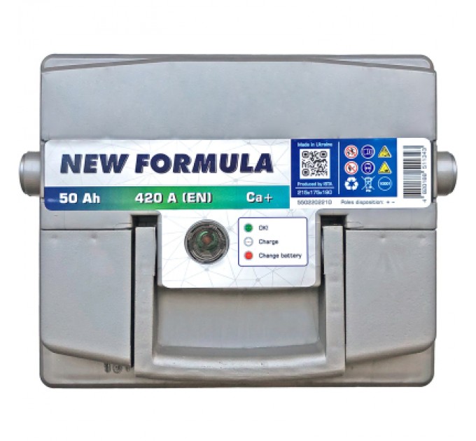 NEW FORMULA Акумулятор автомобільний NEW FORMULA 50Ah (+/-) 420EN (5502202210)