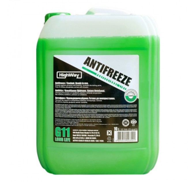 HighWay Антифриз HighWay -40 LONG LIFE G11 зелений 10кг (10120)