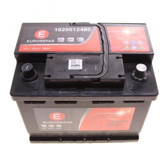 EUROREPAR Акумулятор автомобільний EUROREPAR EFB Start-Stop 60Ah 640A R+ (1620012480)